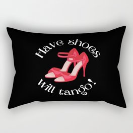 Have Shoes Will Tango Red Argentine Tango Dance Shoes Graphic Art Rectangular Pillow