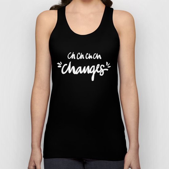 Bowie – White Ink Unisex Tank Top