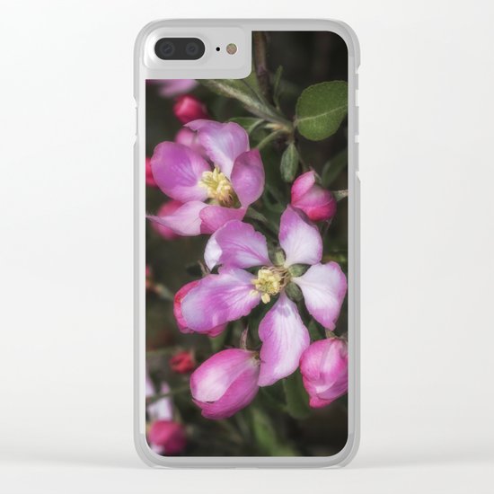 Pink Apple Blossoms Clear iPhone Case
