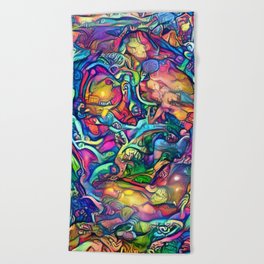 Colorful Forest  Beach Towel