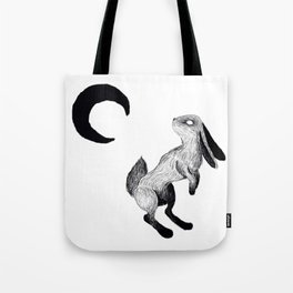 The Hare and Her Moon Tote Bag