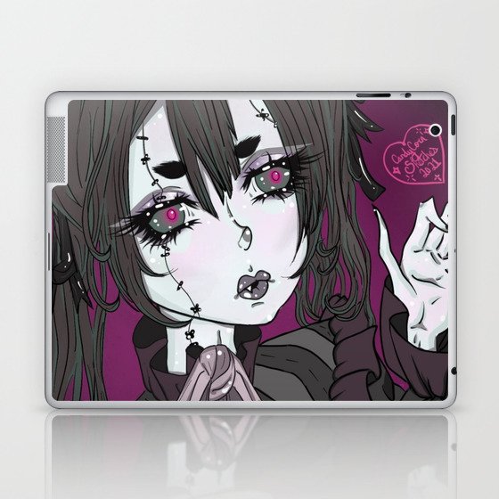 Zombie Anime Girl Laptop & iPad Skin