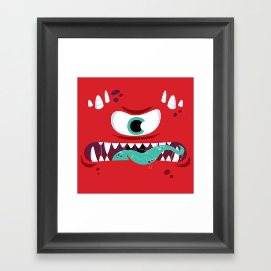 Baddest Red Monster! Framed Art Print