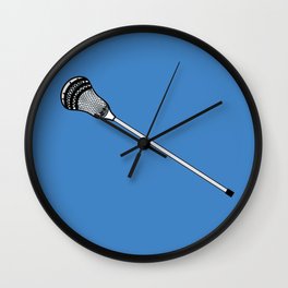 Blue Lacrosse Wall Clock