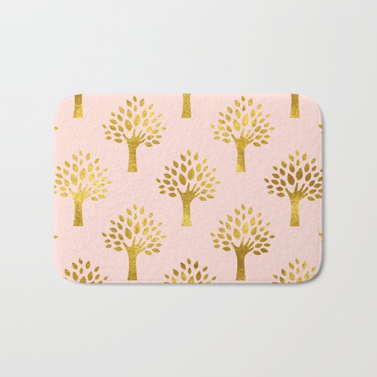 Pink Gold Foil 02 Bath Mat