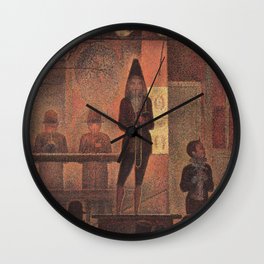 Circus Sideshow by Georges Seurat Wall Clock
