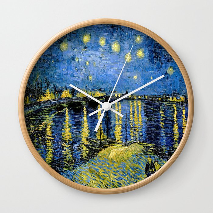 Vincent van Gogh Starry Night over the Rhone Wall Clock