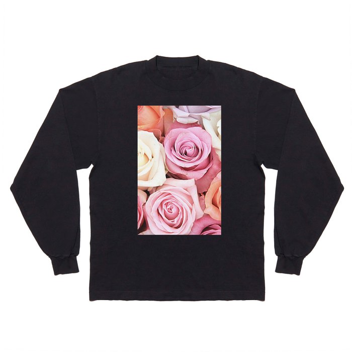 Pretty Colorful Roses Long Sleeve T Shirt