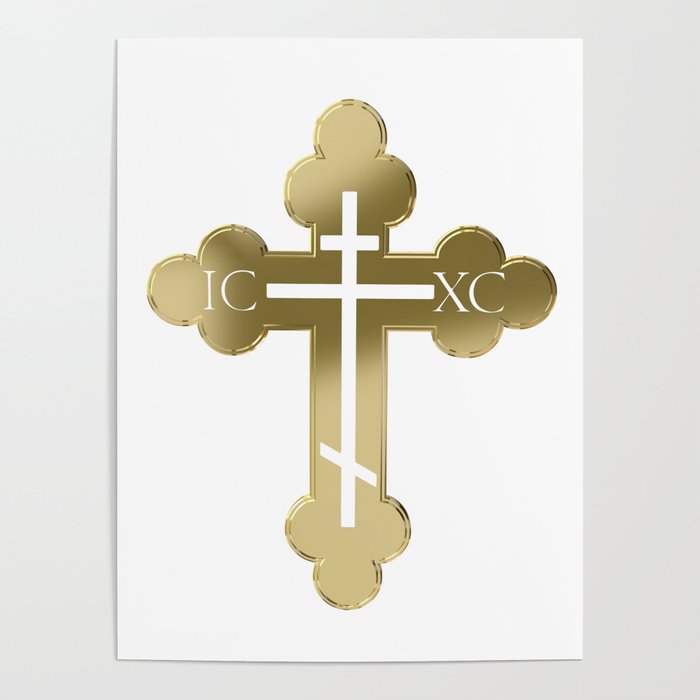 Russian orthodox cross Poster