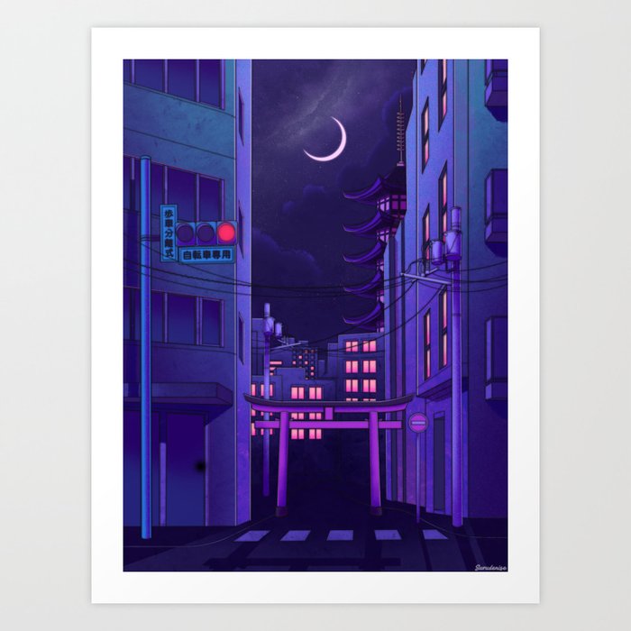 Tokyo Night Art Print