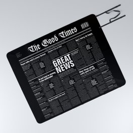 The Good Times Vol. 1, No. 1 REVERSED / Newspaper with only good news Picnic Blanket