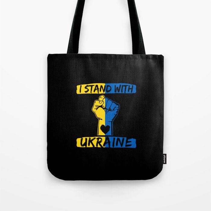 Peace for ukraine I stand with ukraine fist Tote Bag
