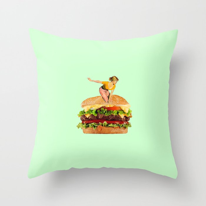 love at first bite 2 lime Throw Pillow