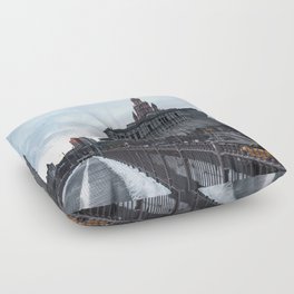 Sunset on the Brooklyn Bridge | Travel Photography in NYC Floor Pillow
