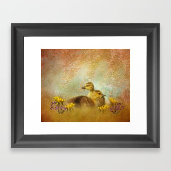 Under the Red Bud Tree Framed Art Print