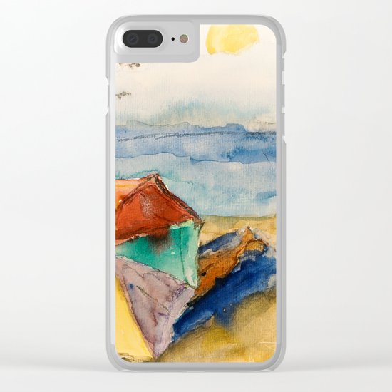 Seaside Holidays Clear iPhone Case