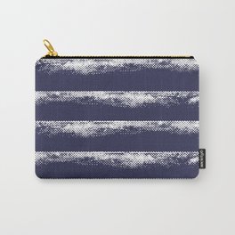 Irregular Stripes Dark Blue Carry-All Pouch