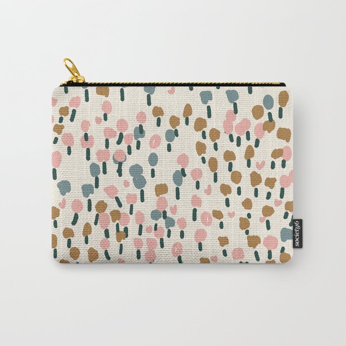 Joyful Meadow Pastel Tiny Flower Abstract  Carry-All Pouch