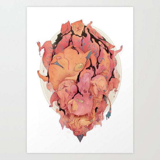 Kitty Cone Art Print
