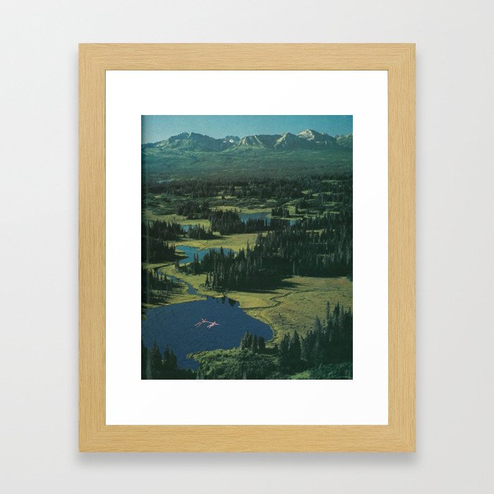 Dreaming in the lake  Framed Art Print