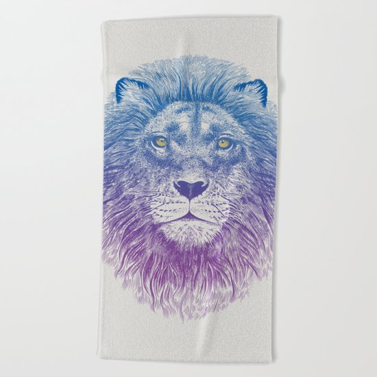 Face of a Lion Beach Towel