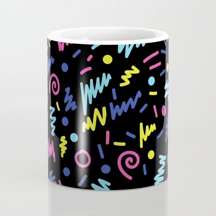 Vicky - 80s, 90s, bright neon, shapes, design, pattern, trendy, hipster,  memphis design Coffee Mug by CharlotteWinter