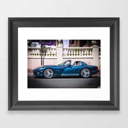 Drop top Viper American muscle car automobile transportation racing color photograph / photograph poster posters Framed Art Print