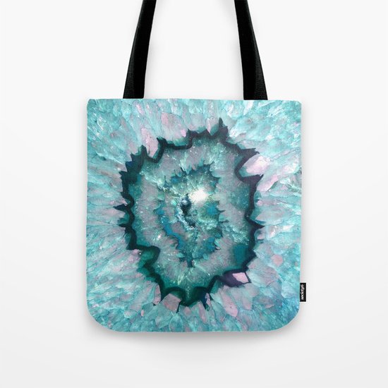 Teal Agate Tote Bag