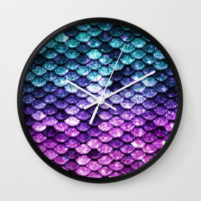 Mermaid Tail Dark Unicorn Wall Clock By Vintageappeal623 Society6