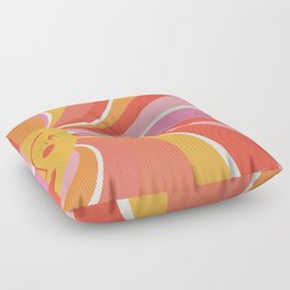 Sunshine Swirl – Pink & Peach Palette Floor Pillow