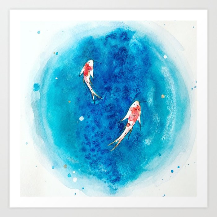 Fish Bowl Art Print By Grartanddesign Society6