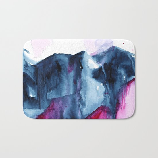 Abstract Indigo Mountains 2 Bath Mat