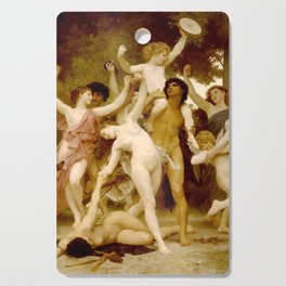 The Feast of Bacchus - William Adolphe Bouguereau Cutting Board