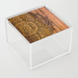 Mandala on Wood Acrylic Box