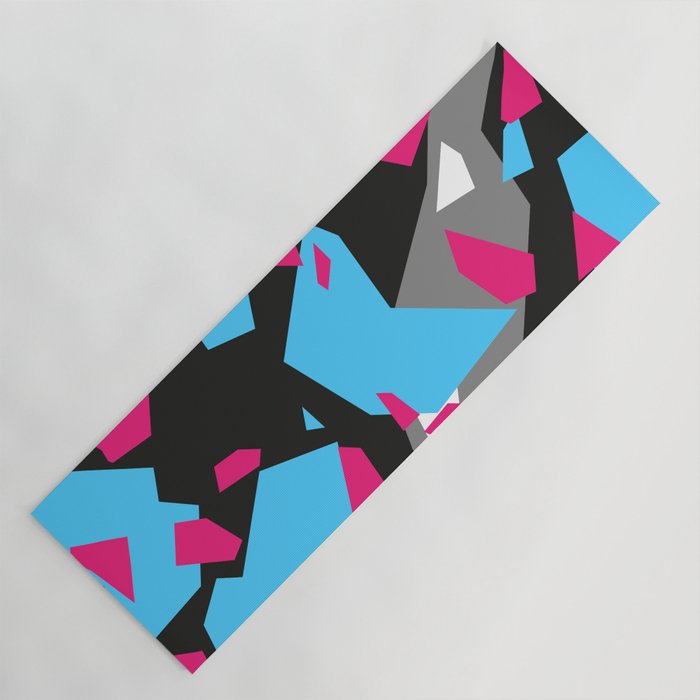 Light blue\Black\Grey\Pink Geometric camo Yoga Mat