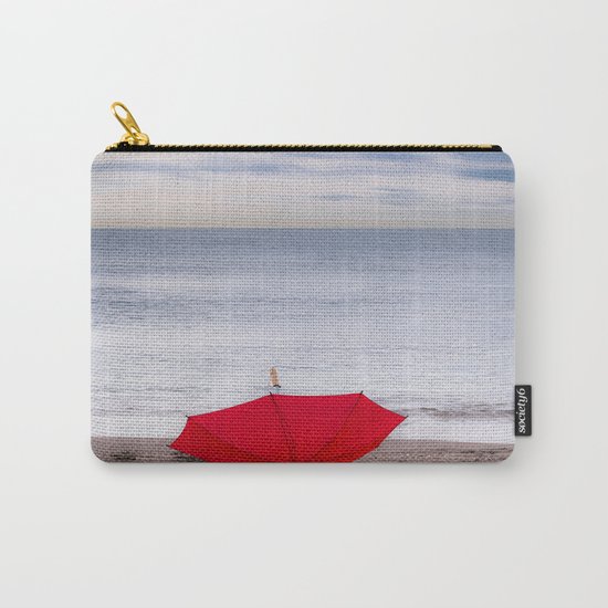 Red Umbrella at the beach Carry-All Pouch