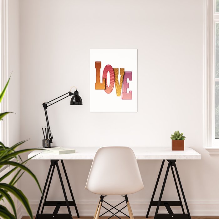 Love Word Pile Of Coloured Wooden Letters Poster By Markuk97 Society6