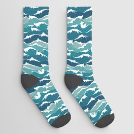 Cat waves pattern Socks