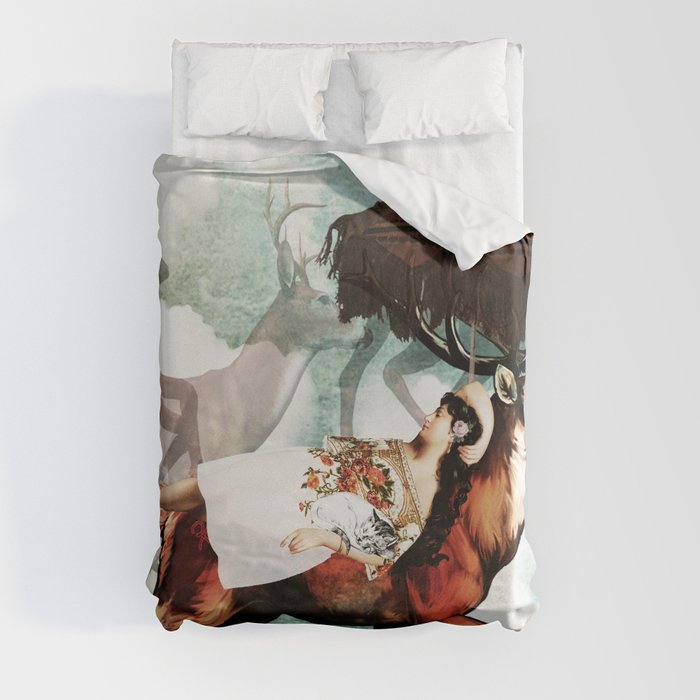 A dream of a journey with deers Duvet Cover