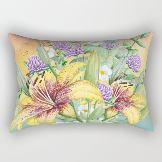 Flowers bouquet #17 Rectangular Pillow