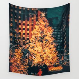 Christmas tree in New York City Wall Tapestry