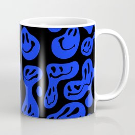 Black & Blue Dripping Smiley Coffee Mug