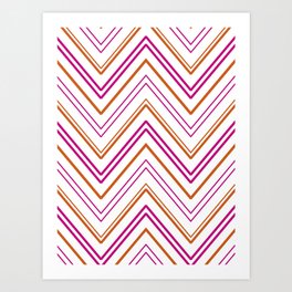 Lines Art Print | Graphicdesign, Viiva, Viivat, Orange, Valkoinen, Pink, Minimalistic, Minimalistinen, Pinkki, Lines 