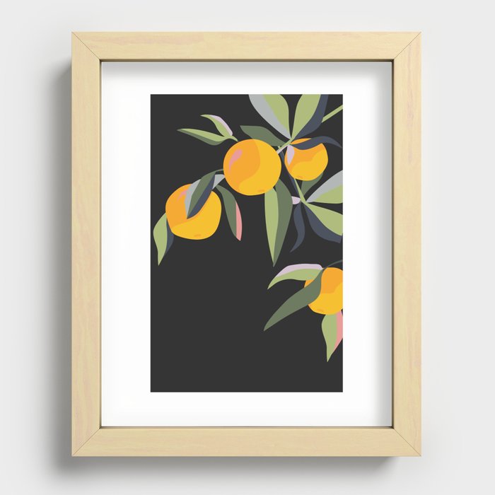 Midnight Clementine Recessed Framed Print