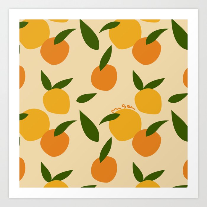 Mangoes in autumn Art Print by Mugen Mango | Society6
