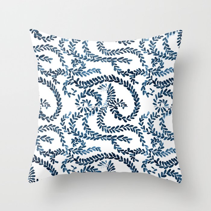 Mexican Talavera inspired pattern Throw Pillow