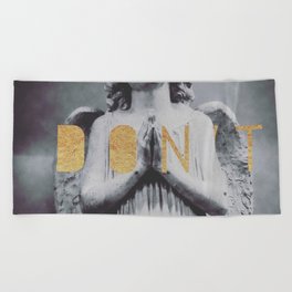 Don't Blink Weeping Angels Dr. Who Inspired Travel Photography Beach Towel