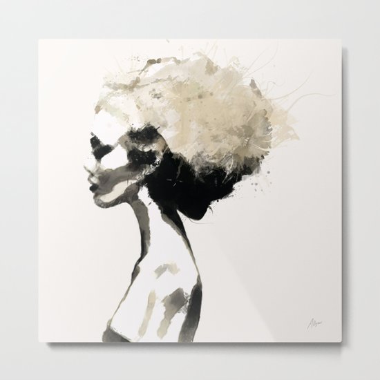 Serene - Digital fashion illustration / painting Metal Print