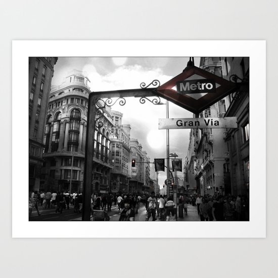 Gran Via-Madrid Art Print