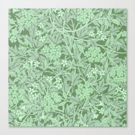 Jasmine by William Morris (1834-1896) Green Adaption Canvas Print